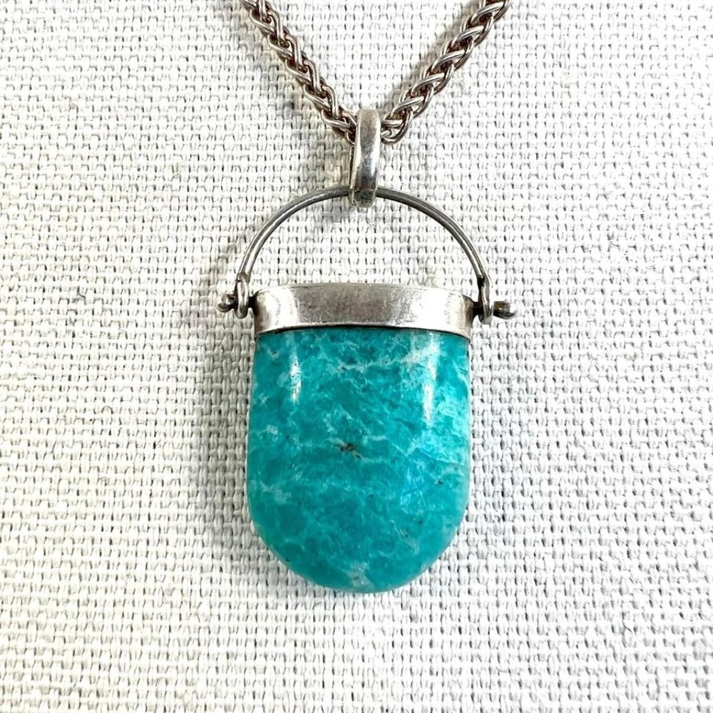 Knockout Amazonite And Sterling Silver Pendant - image 3